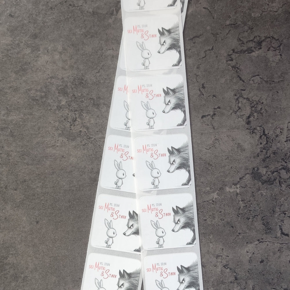 Sticker - 10er Pack „mutig und stark“