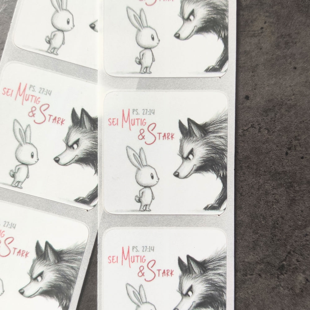 Sticker - 10er Pack „mutig und stark“