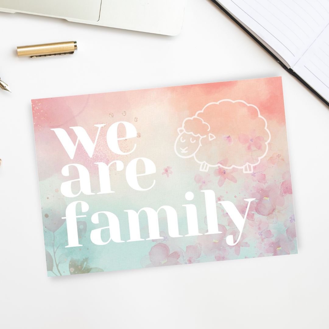 Postkarte "we are family"