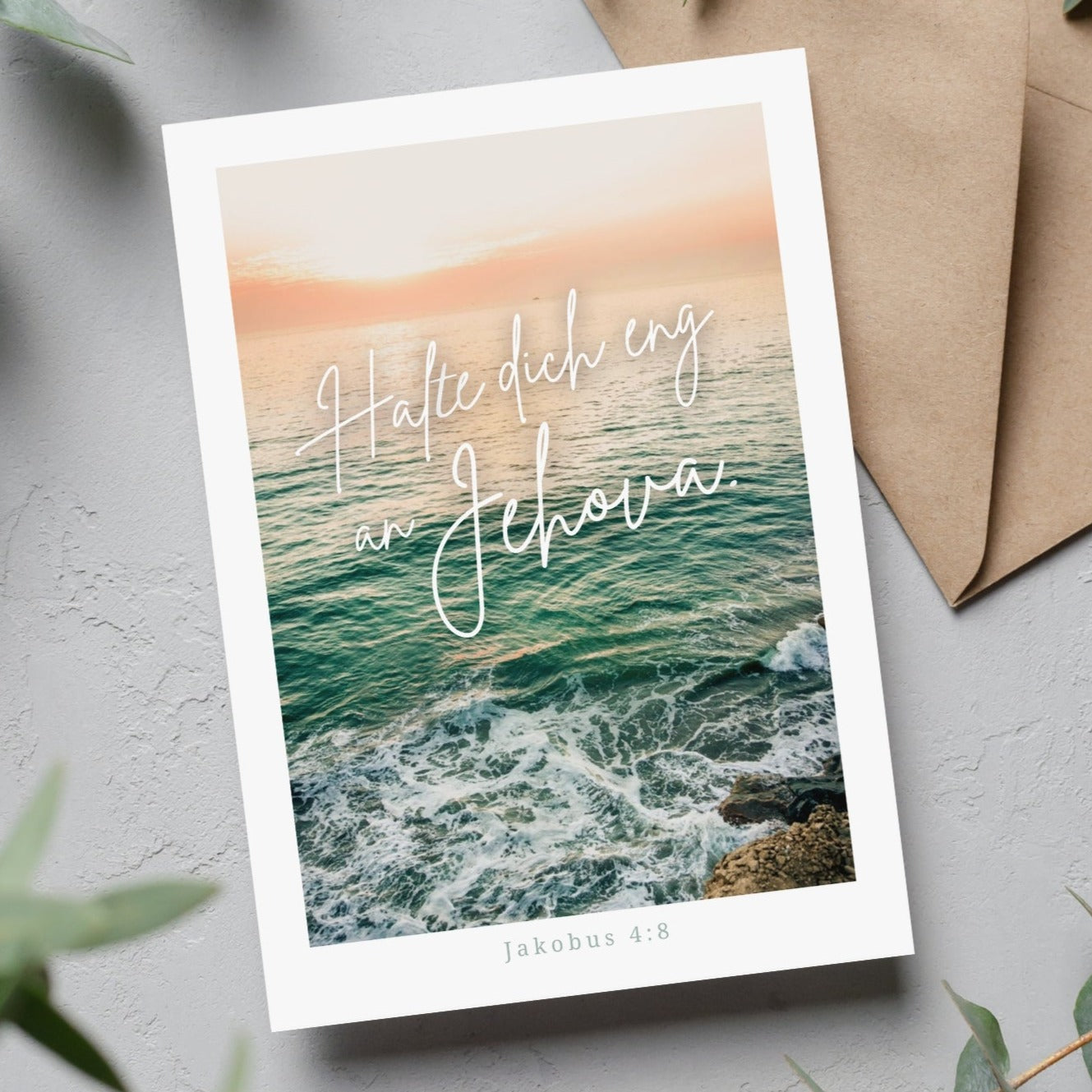 Postkarte "Halte dich"