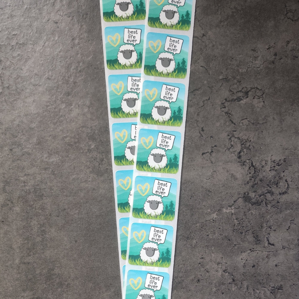 Sticker - 10er Pack „best life ever (Schaf)“