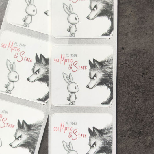 Sticker - 10er Pack „mutig und stark“