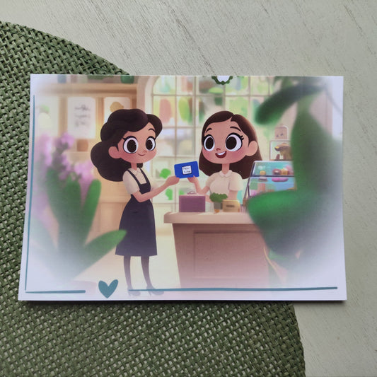 Hannahs Dienst mit Herz - Eine Einladung, die Herzen erreicht - JW Postkarte Pioschule