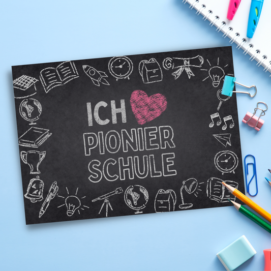 Postkarte "Ich liebe Pioschule"