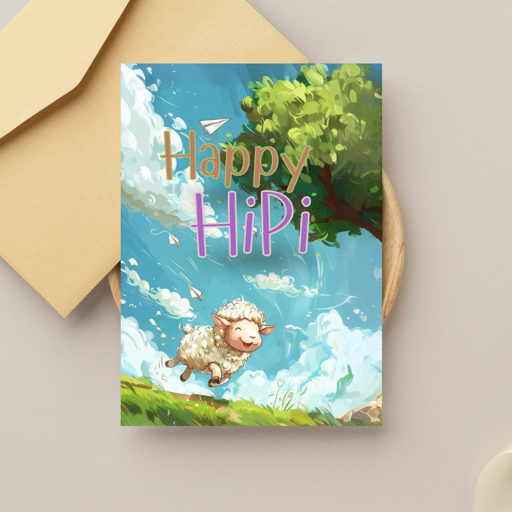 Postkarte "Happy Hipi"