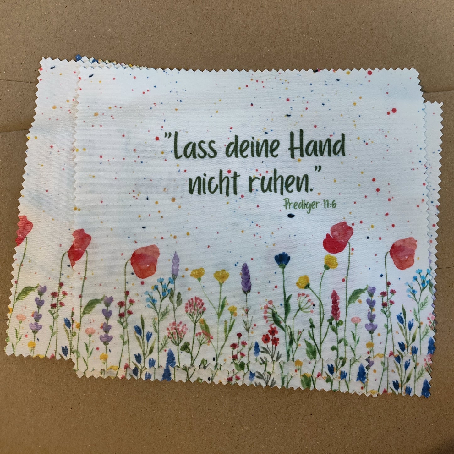 Reinigungstuch "Lass deine Hand nicht ruhen"