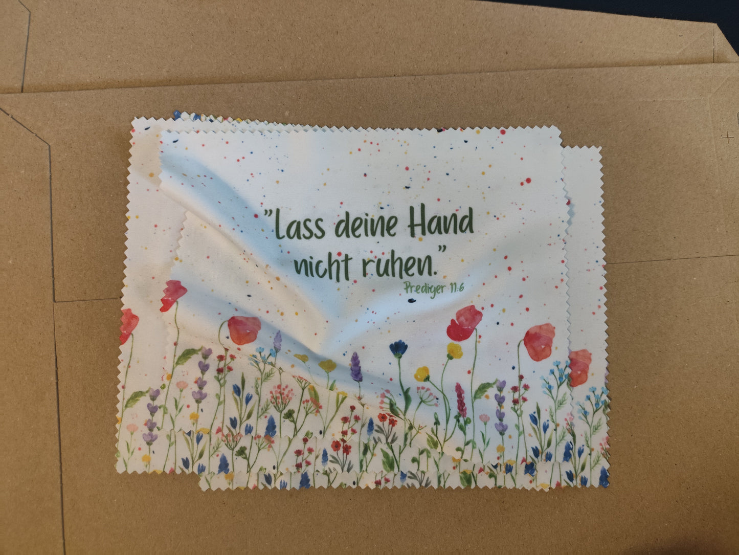 Reinigungstuch "Lass deine Hand nicht ruhen"