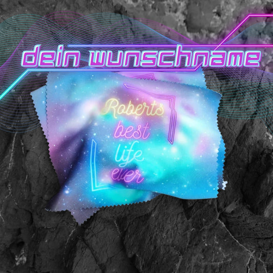 Personalisiertes Reinigungstuch ‚Best Life Ever‘ – Galaxie-Design mit deinem Namen