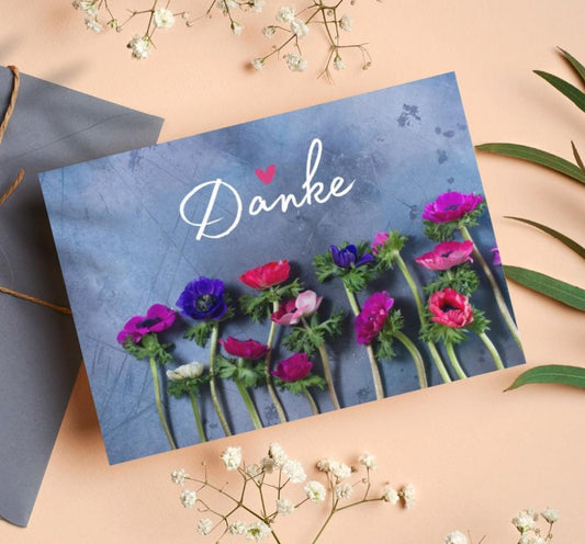 Postkarte "Danke" - ranunculus