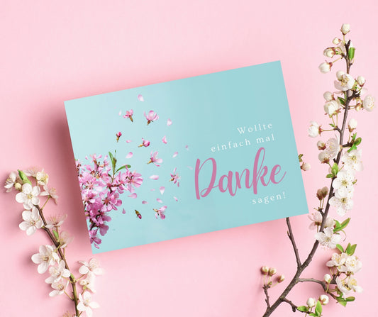 Postkarte "Danke" - prunus