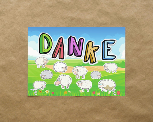 Postkarte "Danke - Schaf"