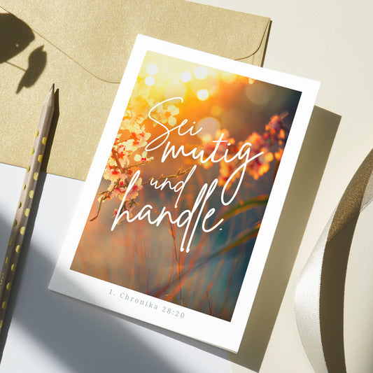 Postkarte "Mutig handeln"