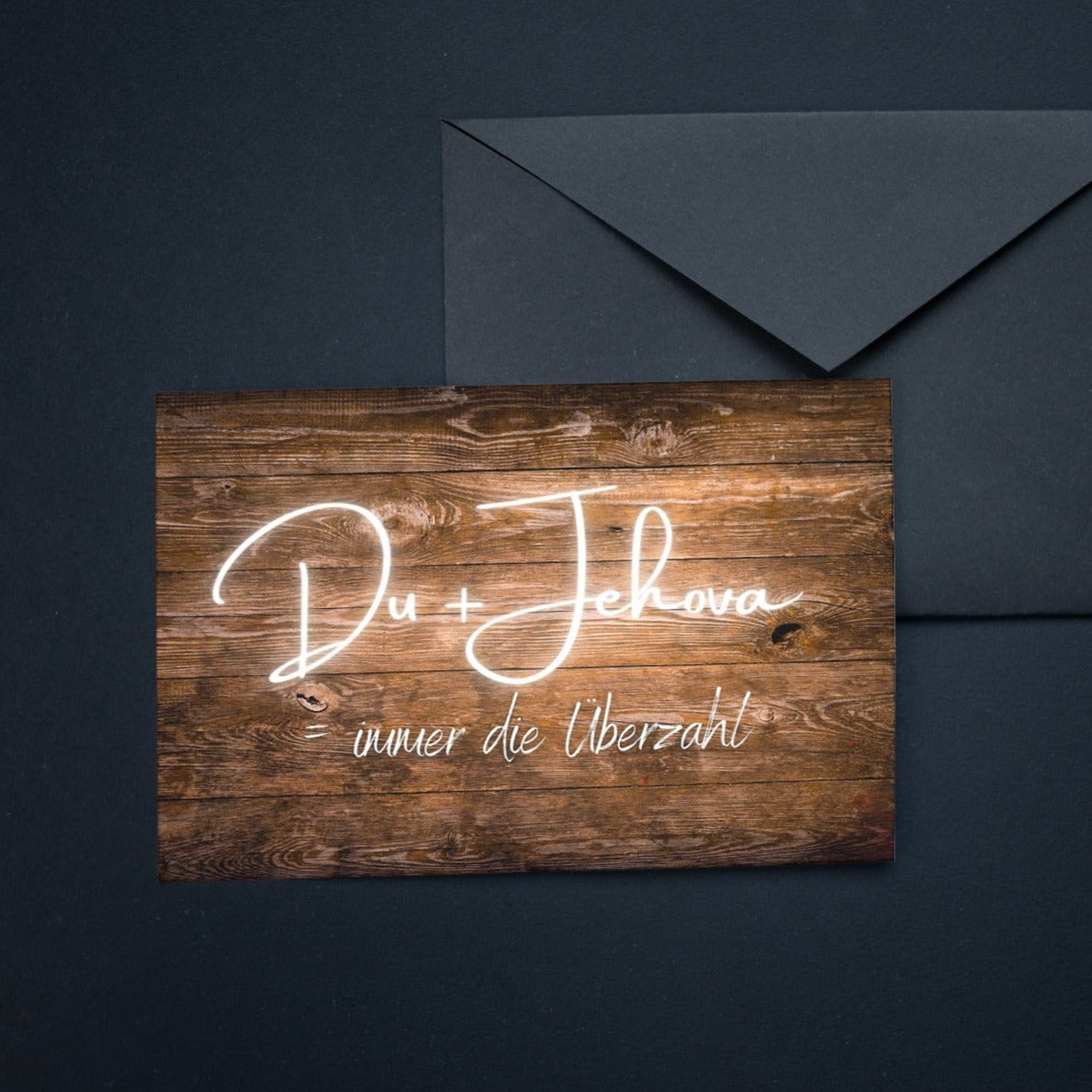 Postkarte "Du & Jehova" mit liebevollem Design, inspiriert von der Verbindung zu Jehova als größter Kraftquelle. Ideal als Ermutigungskarte für Freunde und Glaubensgeschwister in schwierigen Zeiten.