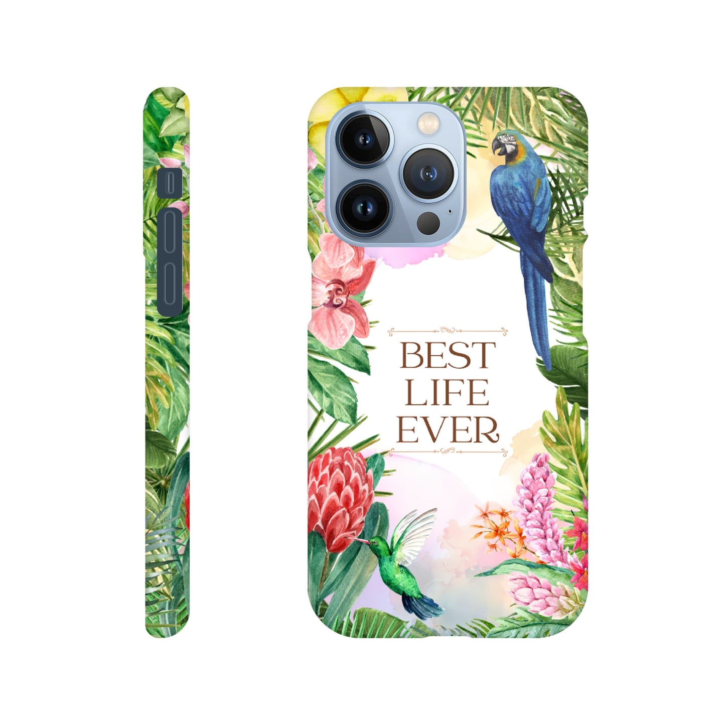 Handyhülle - Slim Case "Best Life Ever" - Dschungel