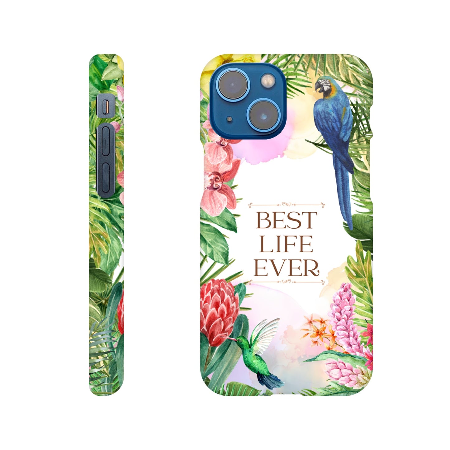 Handyhülle - Slim Case "Best Life Ever" - Dschungel