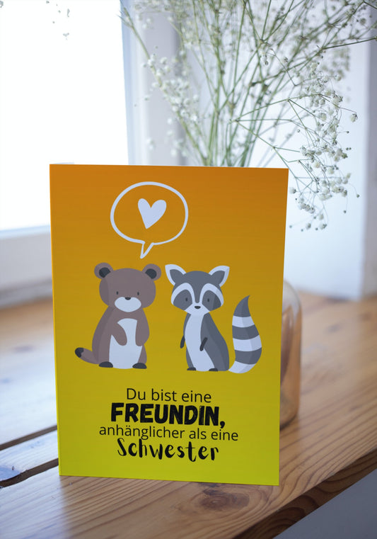 Postkarte "Freundin"