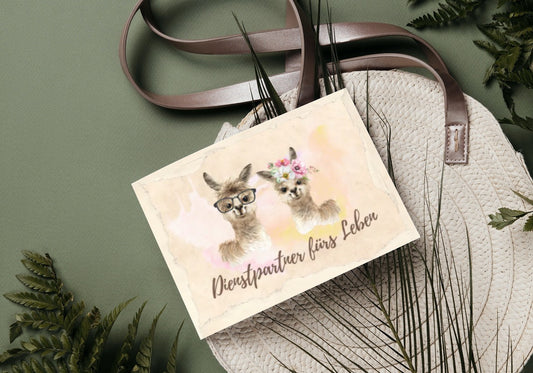 Postkarte "Dienstpartner fürs Leben"